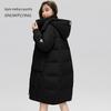 Women's Mid-Length Detachable Hood Down Jacket