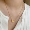 Butterfly Elements Bead Necklace for Women with Gold High-end Sense, Fashionable, Simple and Versatile Temperament, Collarbone Chain for Girlfriend