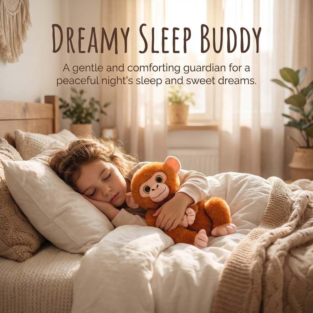 Big Eyed Monkey Plush Toy Realistice Orangutan Plush Doll Sparkling Eyes Monkey Doll Baby Toys