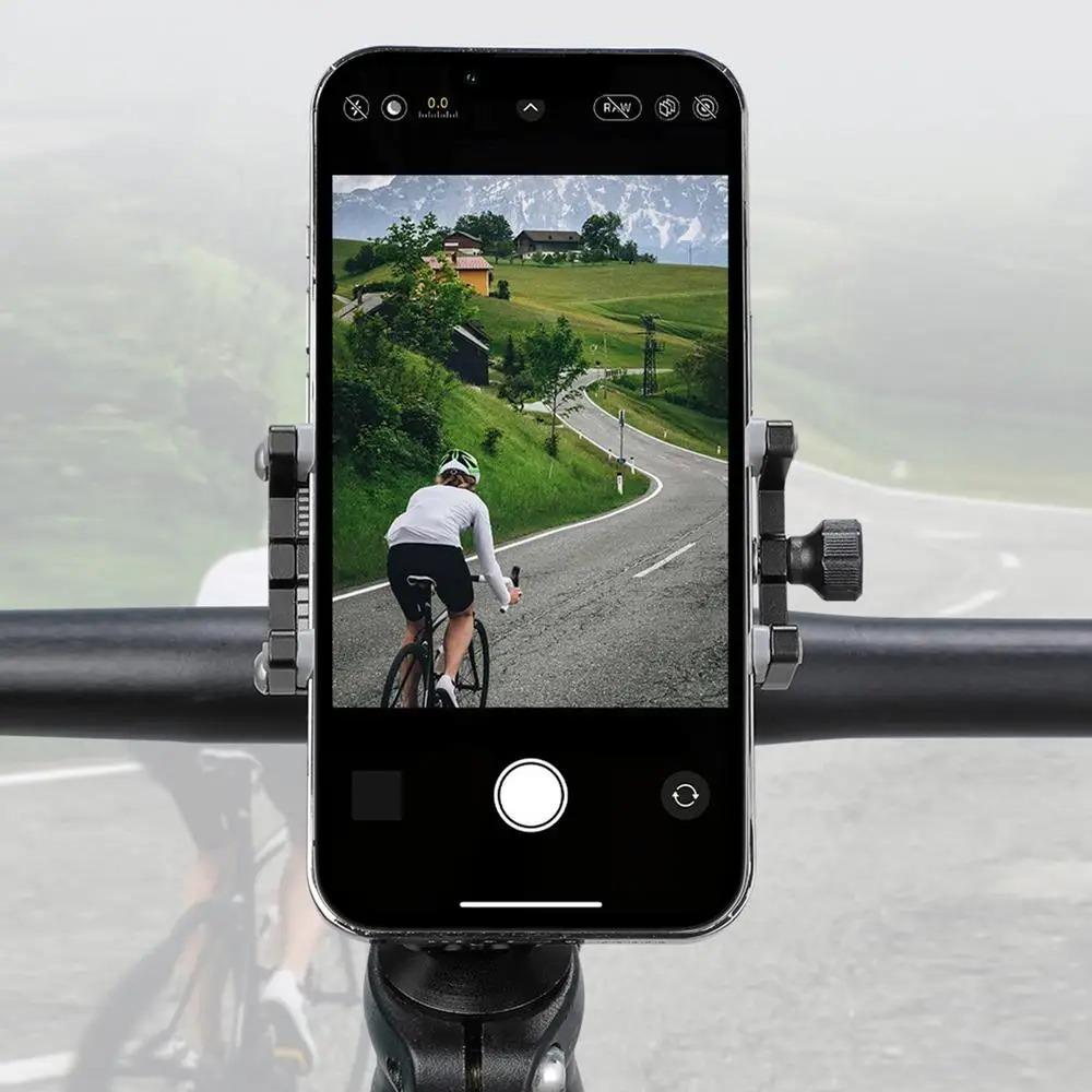Aluminum Alloy Cycling Phone Holder 360 Degrees Rotation Bicycle Riding Accessories
