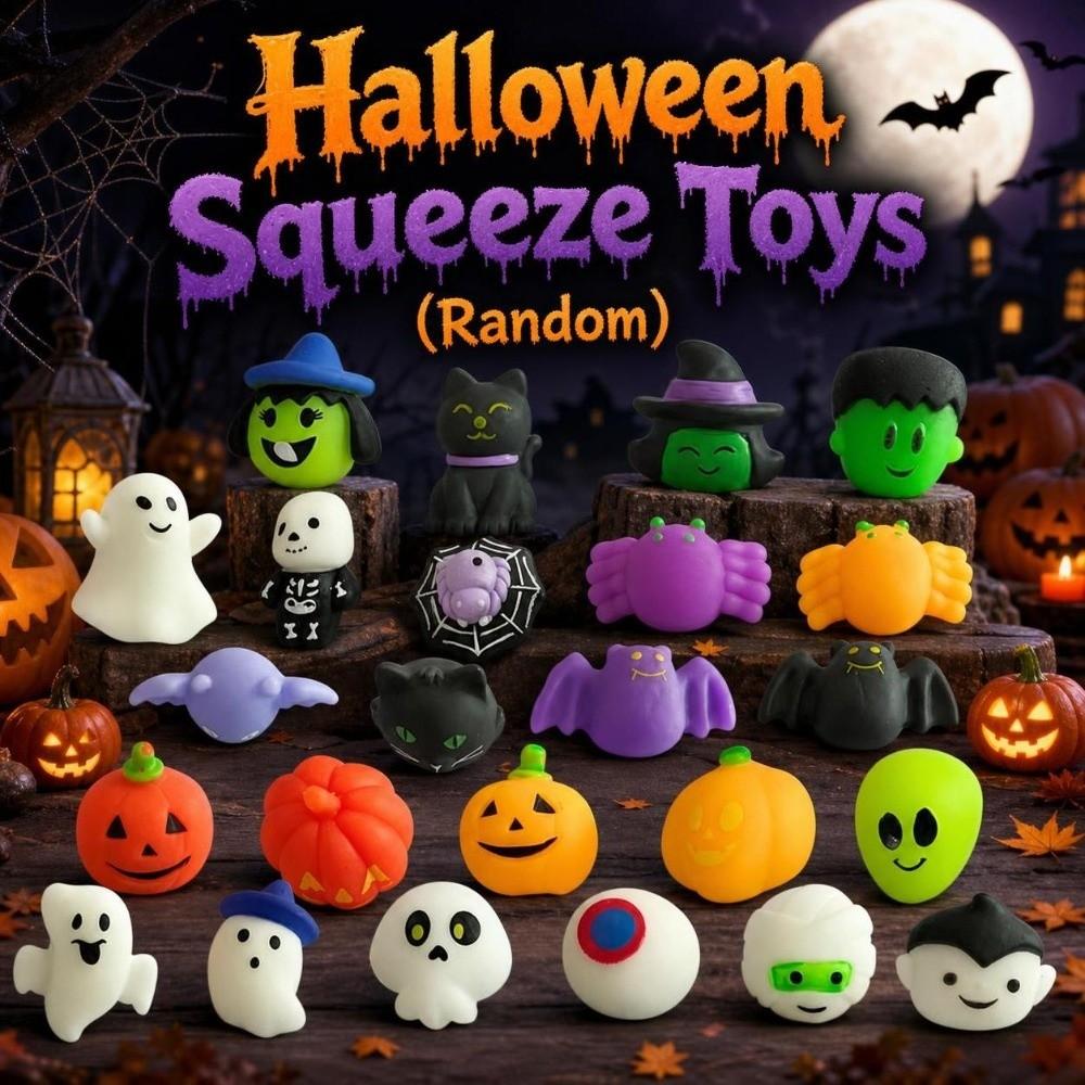 24/36Pcs/Set Mini Ghost Squishy Toy Surprise Realistic Pumpkin Pinch Office Desk Toy