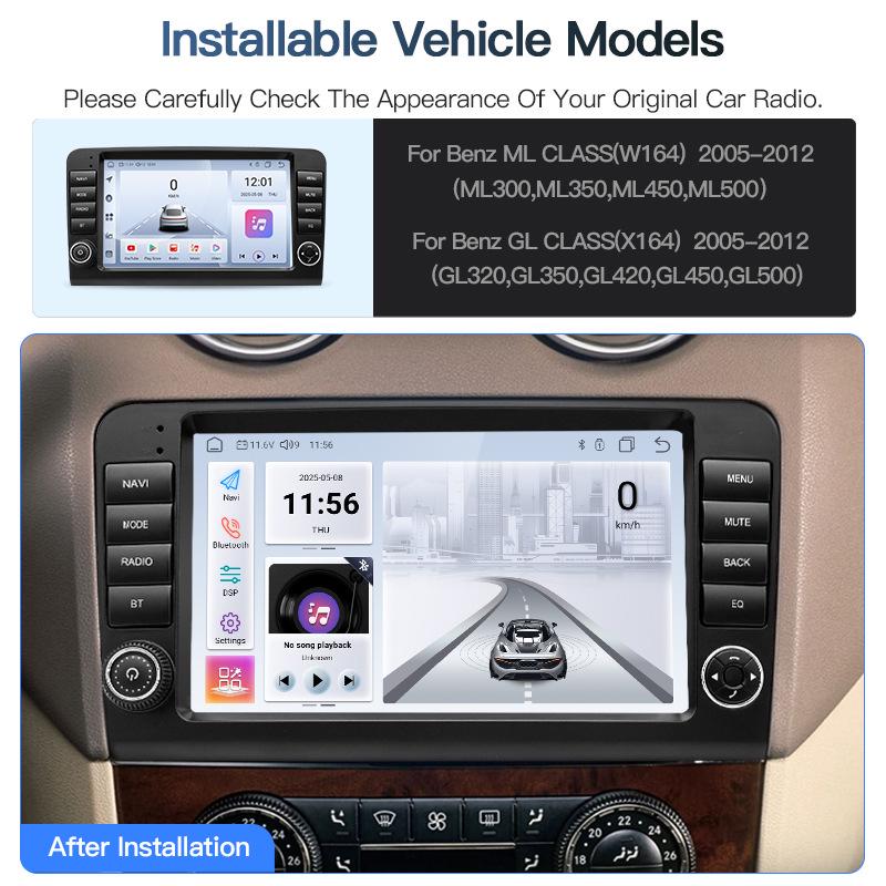 Система Android-навигации и камеры заднего вида для Mercedes-Benz ML-Class W164