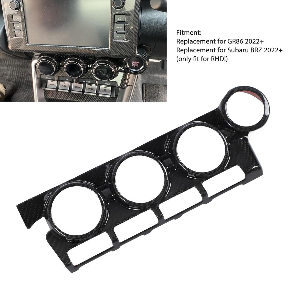 Накладка на панель управления кондиционером предотвращает царапины, декоративная накладка на панель управления кнопкой переменного тока из углеродного волокна для автомобиля GR86 2025 года с правым рулем