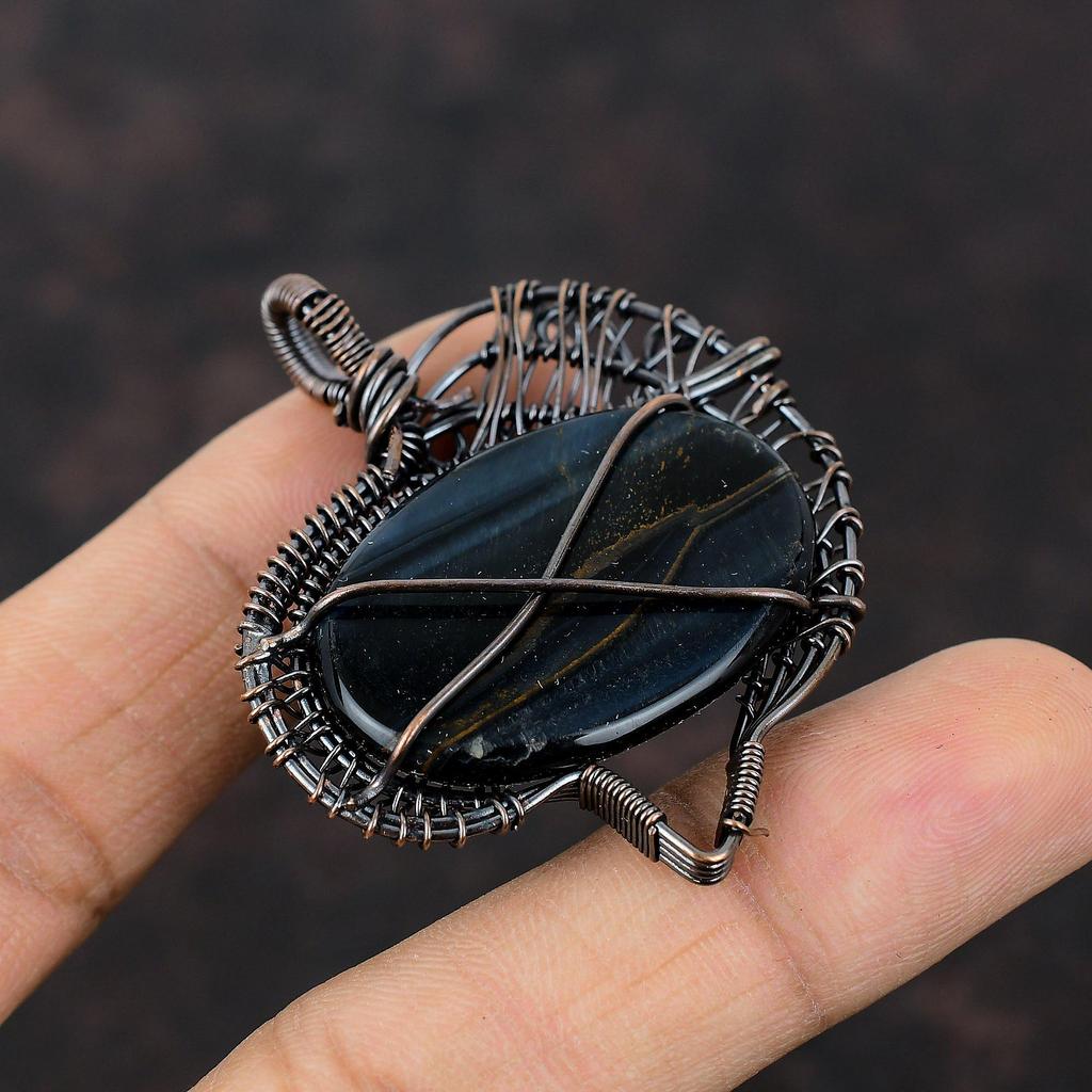 Nellite Pendant Copper Wire Wrapped Pendant Handmade Gemstone Pendant Nellite Jewelry Latest Design Pendant Gift For Her Copper Wire Jewelry