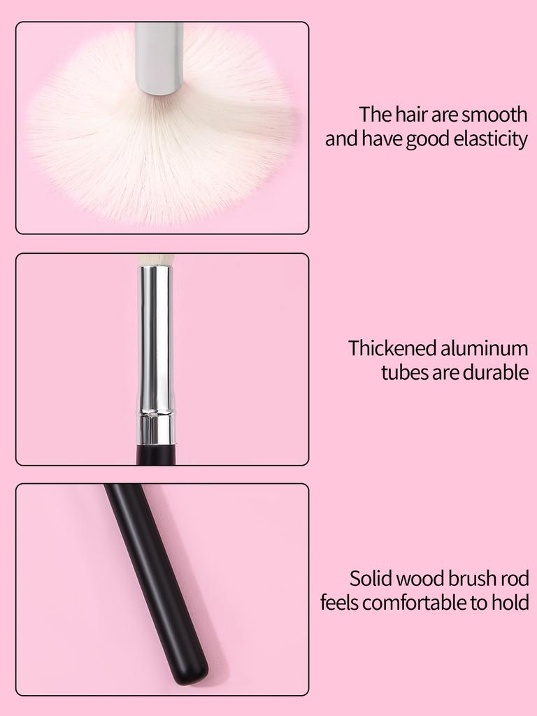 Single Small Flame Highlighter Brush Vegan Luxury Professional Makeup Brush Small Blush Brush Smudge Brush Nose Shadow Brush