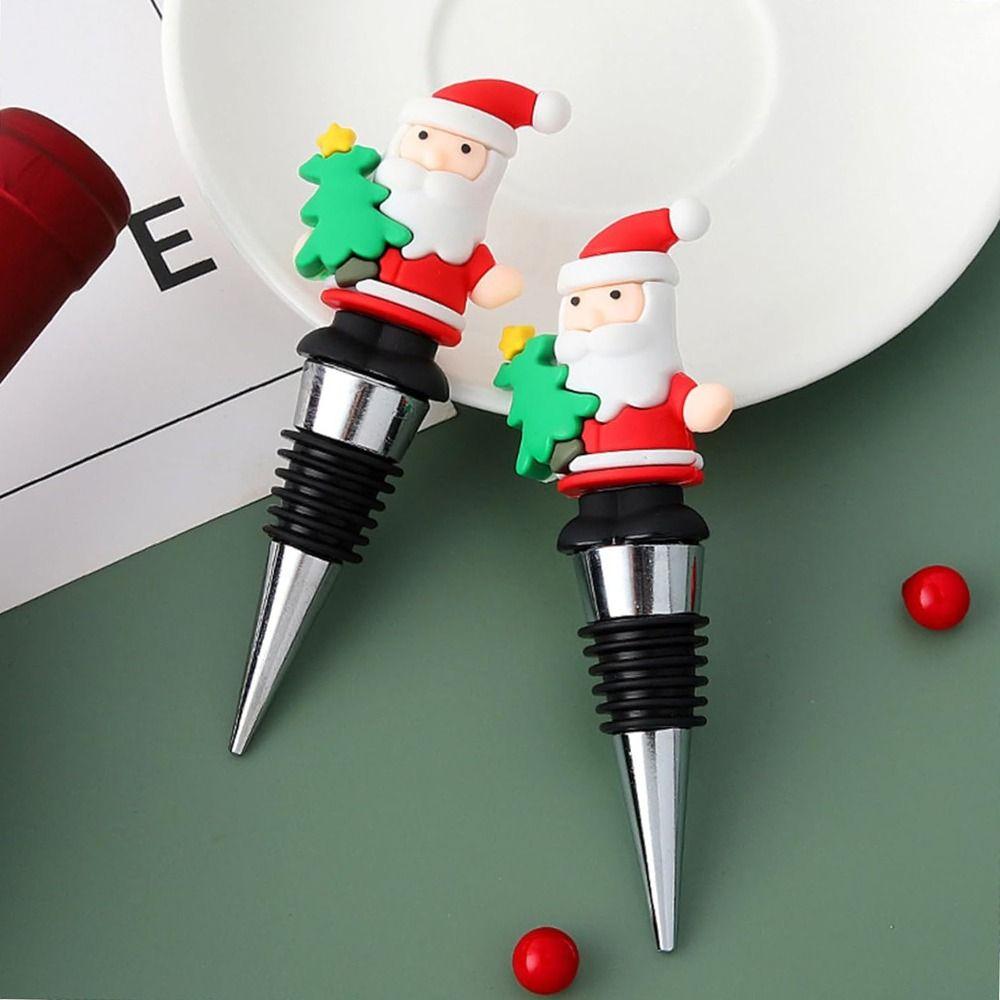 Twist Cap Christmas Wine Bottle Stopper Vacuum Sealed Wine Sealers Wine Lovers