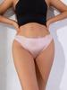 Women's Ruffle Stretch Oilcloth Thong - Medium Low Waist, Cross-Border Triangle Panties