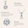 BAMOER D Color VVS1 EX 1.0CT Moissanite Pendant Necklace for Women 925 Sterling Silver Wedding Engagement Gift Fine Jewelry