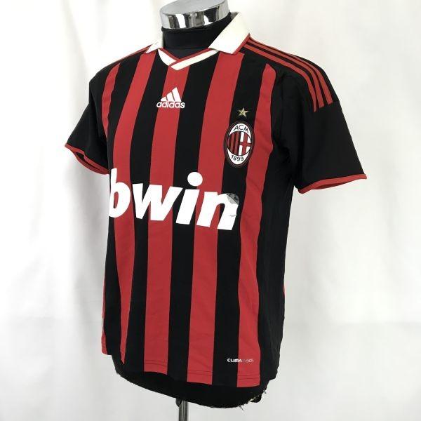 adidas Футбольная форма Серии А Милан 2008-2010 Мужская XS-S Черно-красная(ИСПОЛЬЗОВАЛ)