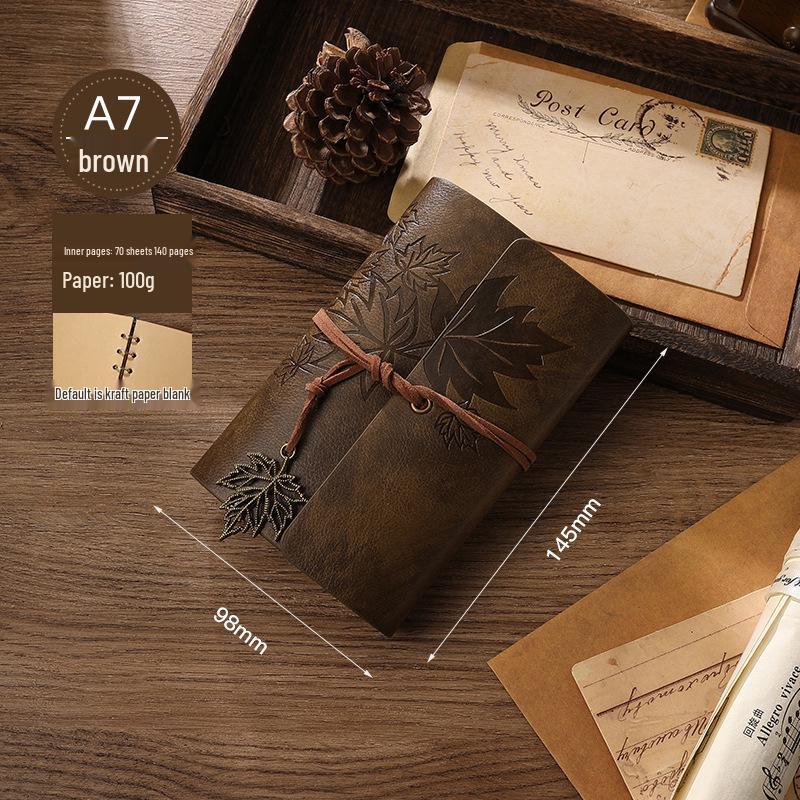 Портативный дорожный дневник из крафт-бумаги: Дневник-блокнот DIY на кольцах