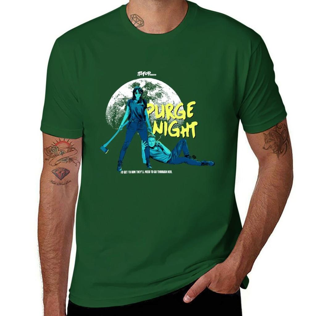 TOFOP Purge Night Tshirt kawaii clothes customizeds anime boys animal print mens graphic tshirts hip hop