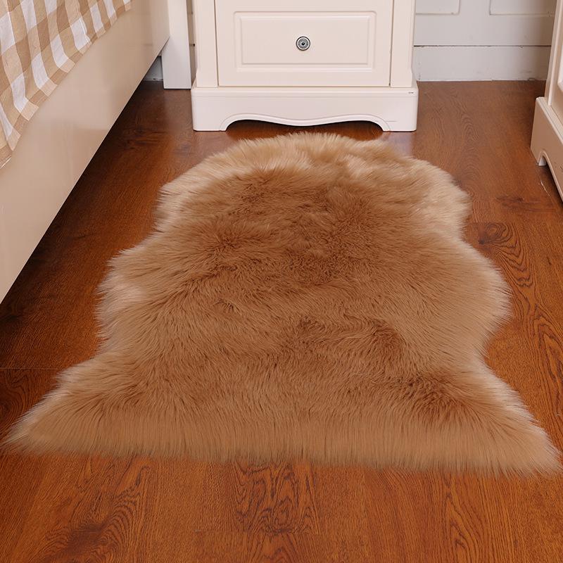 Длинноворсовый ковер из искусственной шерсти в скандинавском стиле для гостиной или спальни