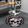 1PC Sugar Skull Office Round Rug, Non slip, Soft and Durable Office Rug for Interior Decoration, Perfect for Office