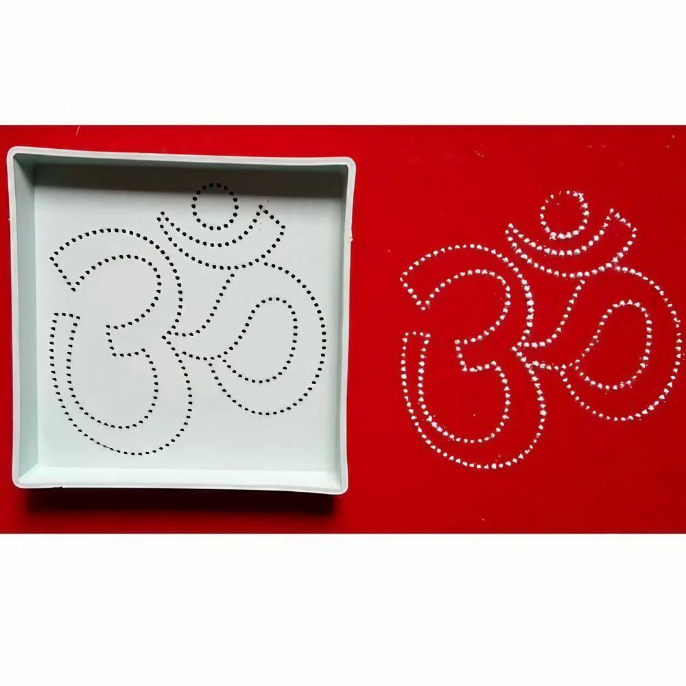 Different Design Ready to Draw Rangoli Making Stencils, Rangoli Plastic Stencils for Diwali , Floor Decoration (Set of 12, Size3x3 Inch)