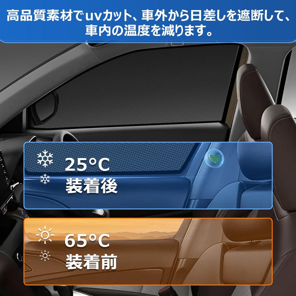 BLUESEATEC Toyota Yaris Cross Сетчатые затемняющие магнитные боковые солнцезащитные шторки для сторон водителя и пассажира 2 шт. (10 Серия) Шторы, Солнцезащитные шторы,