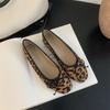 Evening Wind Gentle Bow Shallow Mouth Flat Shoes Retro Suede Grandma Shoes 2025 Autumn and Winter Korean Version Single Shoes Women