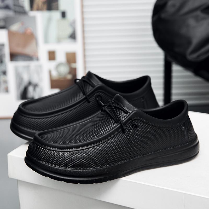 Fashion Waterproof Non-Slip Chef Shoes For Men Oil-Resistant Lightweight Soft Sole Work Shoes Cross-Border Plus Size Fashionable Nursing