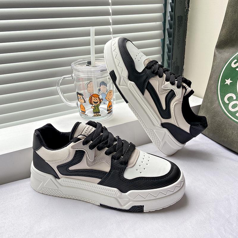 Маленькие белые туфли женские новые спортивные туфли для отдыха для девочек на толстой подошве низкие кеды повседневные женские кроссовки