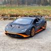 МояМашина 1:Масштабная модель Lamborghini Huracan STO из литого металла - Синяя Коллекционная фигурка и Декор для витрины