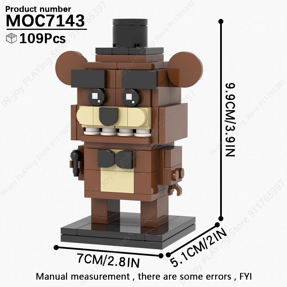 MOOXI Игровые Фигурки Медведей Хоррор Набор Сцены Офисной Сцены Модель Набор MOC Детали Конструктор Игрушки Для Детей Подарок на День Рождения