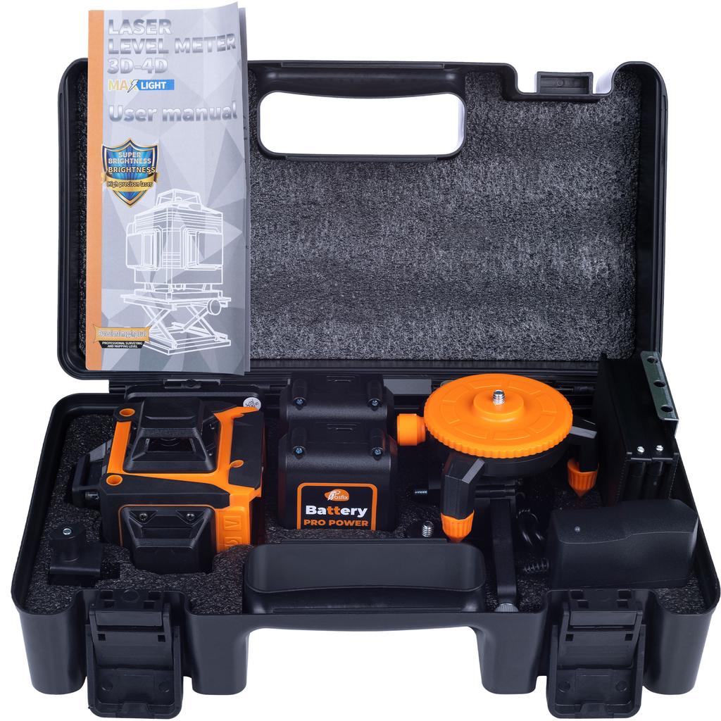 Rosfix Animal Pro Hawk RAPH 16L – Лазерный Крест 16 Линий | IP54 | USB-C | Комплект с Пультом, 2 Литий-ионными Аккумуляторами и Кейсом