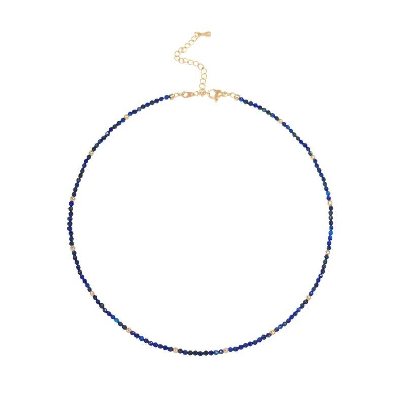 Ожерелье из лазурита для женщин, агаты, флюорит, лазурит, пуля, ключица, цепочка, ювелирное изделие, подарок