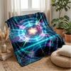 Futuristic Soccer Ball Design 3 Theme blanket Lightweight Warm Flannel Blanket Decorative Throw Blanket for Home Decoration