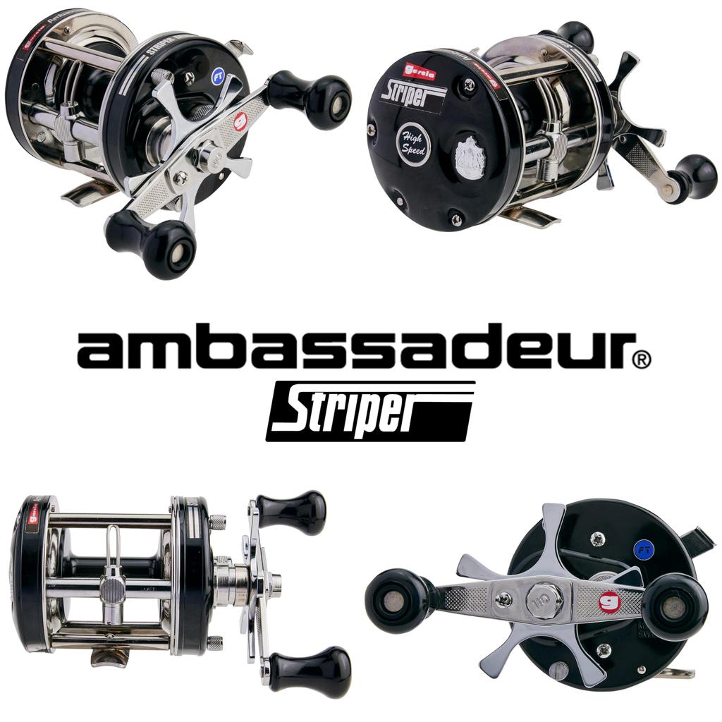 Abu Garcia Striper Black Striper Black Леворучная Круглая Катушка Классическая Швеция AMB.6501