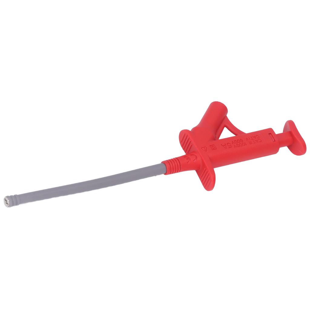 Test Hook Clip Wires Multimeter Auto Current Flexible J.30042 4mm Banana (Red )