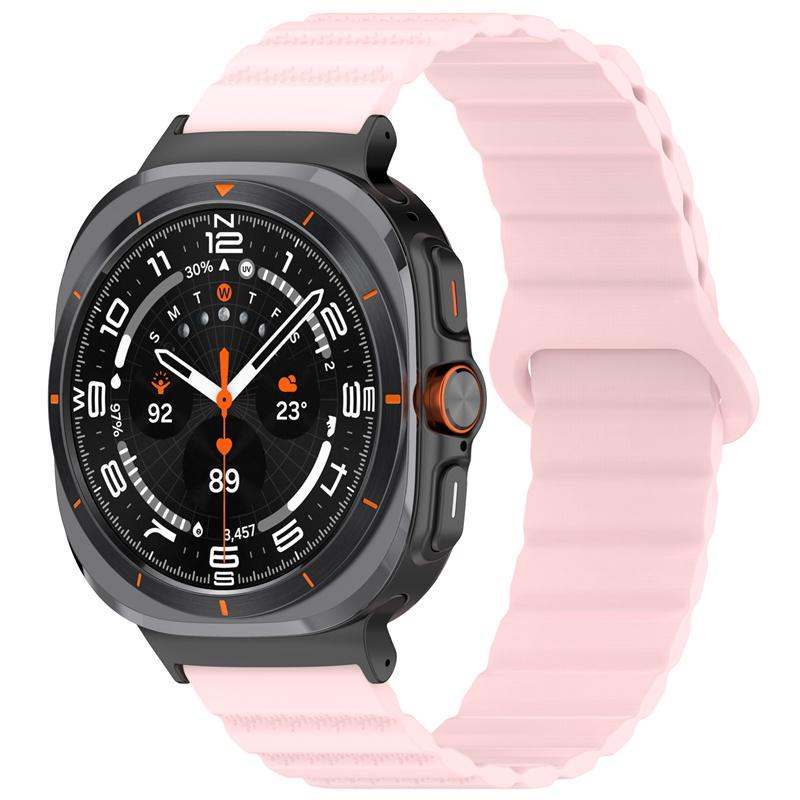 Силиконовый спортивный ремешок для Samsung Galaxy Watch 7 Ultra 47 мм Магнитный ремешок-петля для Watch 7 Ultra 47 мм Браслет с закругленным концом без зазоров