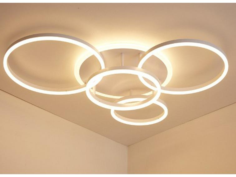 Скандинавская современная светодиодная потолочная лампа - Креативный круглый дизайн для гостиной, кабинета, спальни