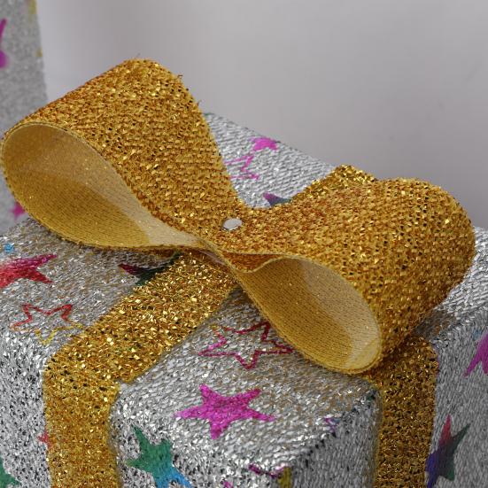 3 шт./кор., Рождественская подарочная коробка с подсветкой, праздничный декор, подарочный чехол для дома, на открытом воздухе, теплый очаровательный орнамент рождественской елки