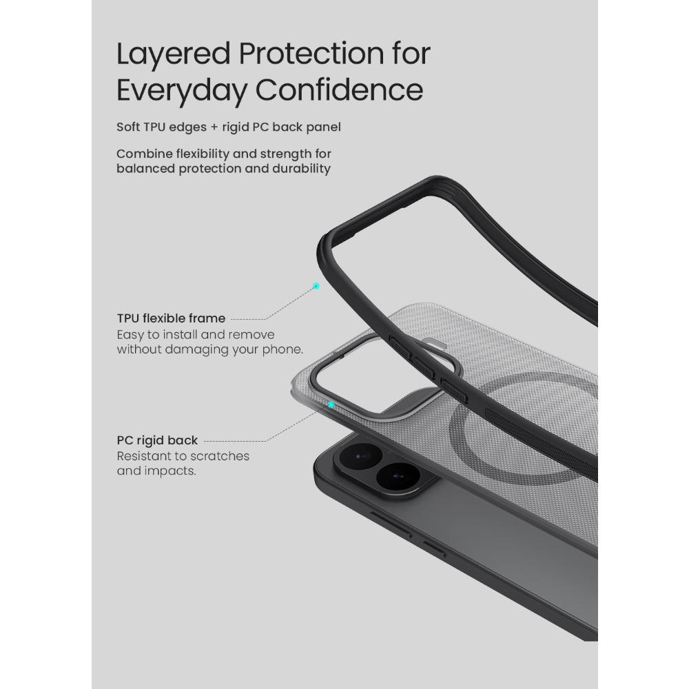 NILLKIN Магнитный чехол для Xiaomi 17T / 17T Pro, матовый Shield Pro, ТПУ + ПК, жесткая крышка