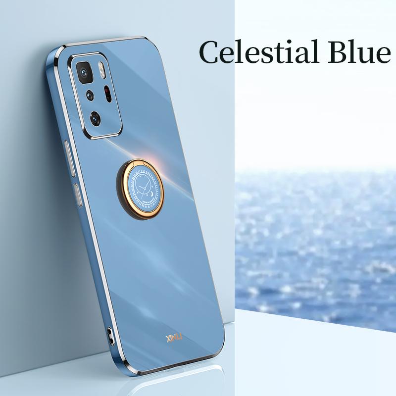 Чехол-держатель с квадратным кольцом для телефона Xiaomi Mi Poco X3 Gt M3 pro 5g Nfc Poko X3gt, роскошный мягкий силиконовый чехол-подставка для задней панели