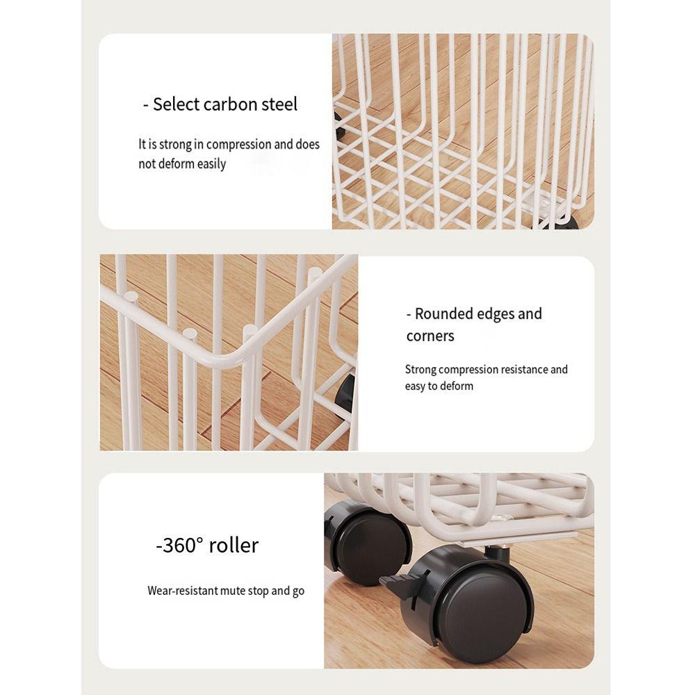 Wheel Laundry Basket Portable Laundry Hamper Durable Dirty Clothes Bucket  Bathroom