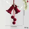 Plastic Tree Topper Wine Red Color Xmas Bell Festive Vibe Hanging Bauble  Xmas Tree Decor