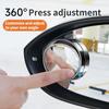 2Pcs Round Frame Convex Blind Spot Mirror Safety Driving Wide-angle 360 Degree Adjustable Clear Rearview Mirror Car Accessories