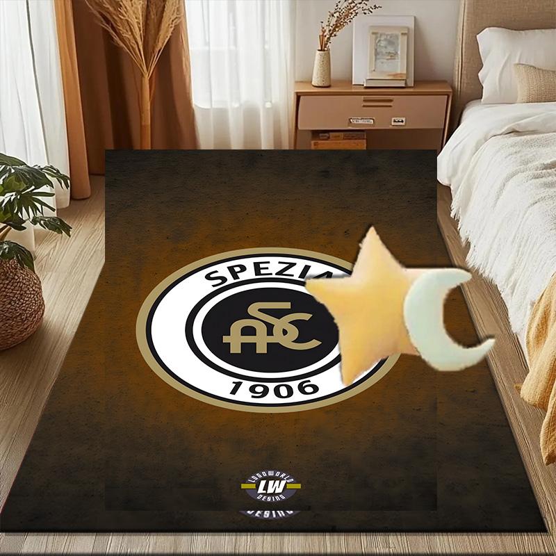 Spe-zia 1906 Emblem Rug for Living Room, Game Rooms, Office, Bedroom, Office Floor Mat Playful Design, fan gifts Christmas decor