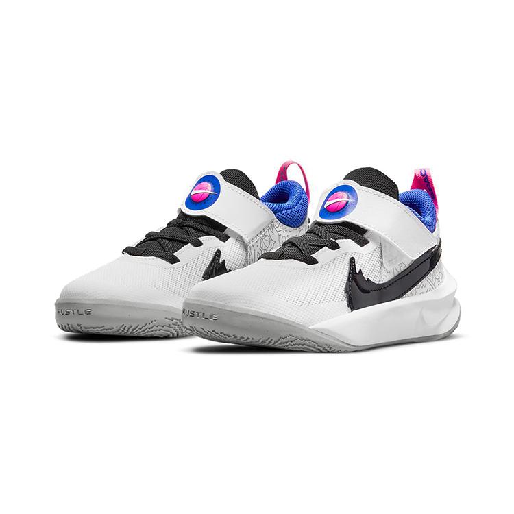 Nike Team Hustle D10 SE PreSchool 'Computer Chip' (Unisex) White / Hyper Royal / Pink Blast / Black Kids' Basketball Shoes DH8055 100