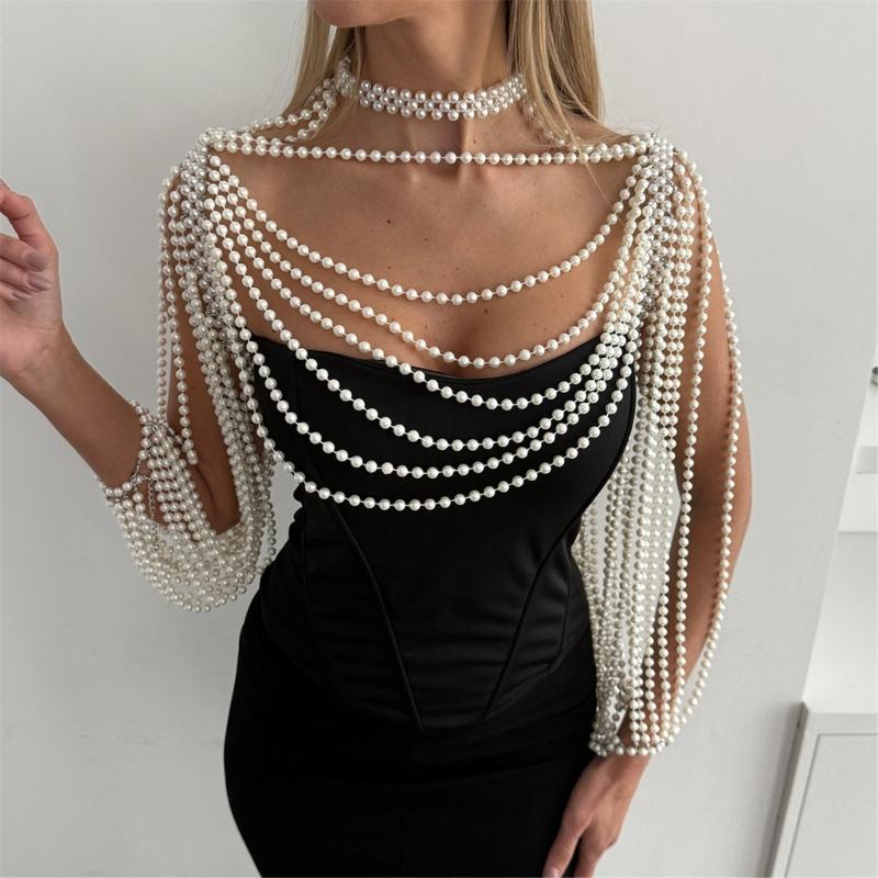 Жемчуг Body Jewelry Покрытие, устойчивое к поту, для пляжных свадеб и вечеринок у бассейна Компоненты с кисточками DIY для стайлинга