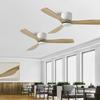 Скандинавский Минималистичный Вентилятор с Регулируемой Частотой для Гостиной Спальни Потолочный Вентилятор из Массива Дерева Креативный Декоративный Вентилятор для Виллы Отеля