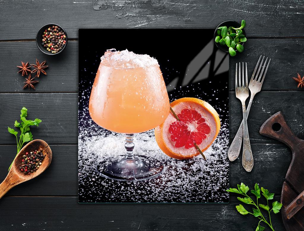 GLASS CUTTING BOARD 45x52 Drink