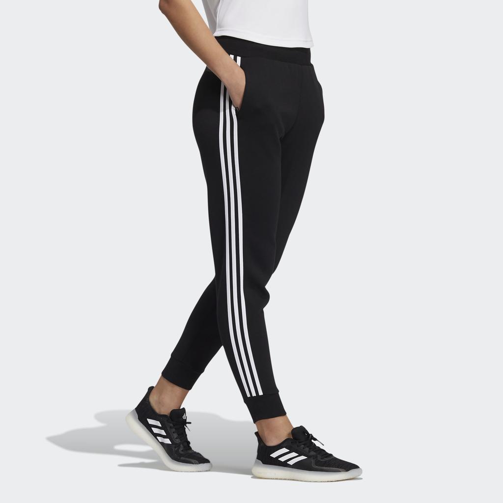 Adidas Essentials Fleece Tapered Cuff Pants Women Bottoms Black H09691