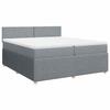 Maison Exclusive - Sommier à lattes de lit avec matelas Gris clair 200x200cm Tissu