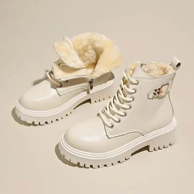 Модная женская обувь 2024 года, высококачественные женские ботинки с боковой молнией, модные современные ботинки со шнуровкой спереди, женские зимние ботинки больших размеров по щиколотку