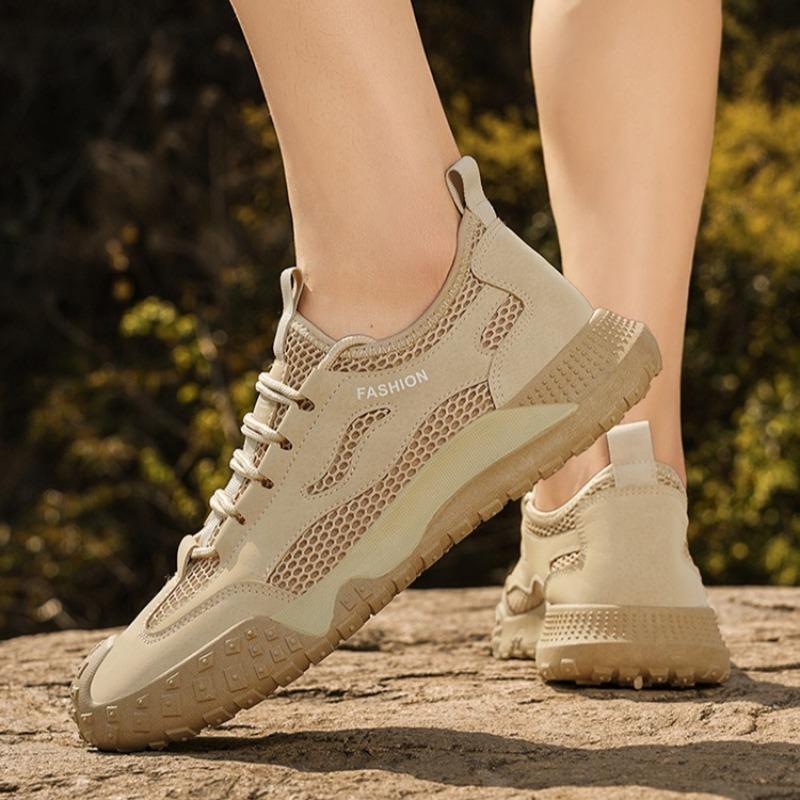 Модная мужская обувь Дышащая сетчатая обувь с вырезами Повседневная обувь для улицы Нескользящая износостойкая обувь для хайкинга Мужские кроссовки Zapatillas Hombre