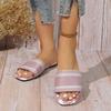 Flat-bottomed Slippers Women's Summer Popular New Fashion Outer Wear Beach Shoes One-word Cool Slippers Women