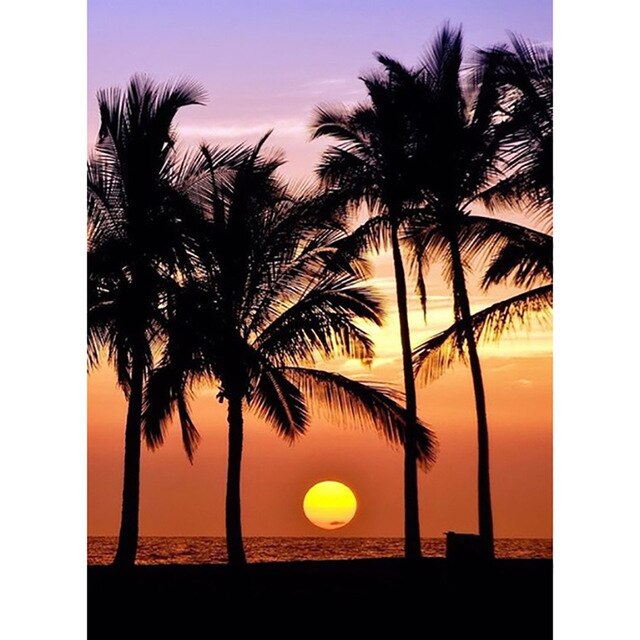 5D DIY алмазная живопись закат пейзаж дерево полный квадратный/круглый дрель пейзаж Алмазная вышивка крестиком домашний декор подарок