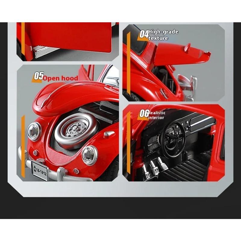 Масштаб 1/18 Beetle 1955 литой под давлением классическая модель серии Sound and Light подарок на день рождения