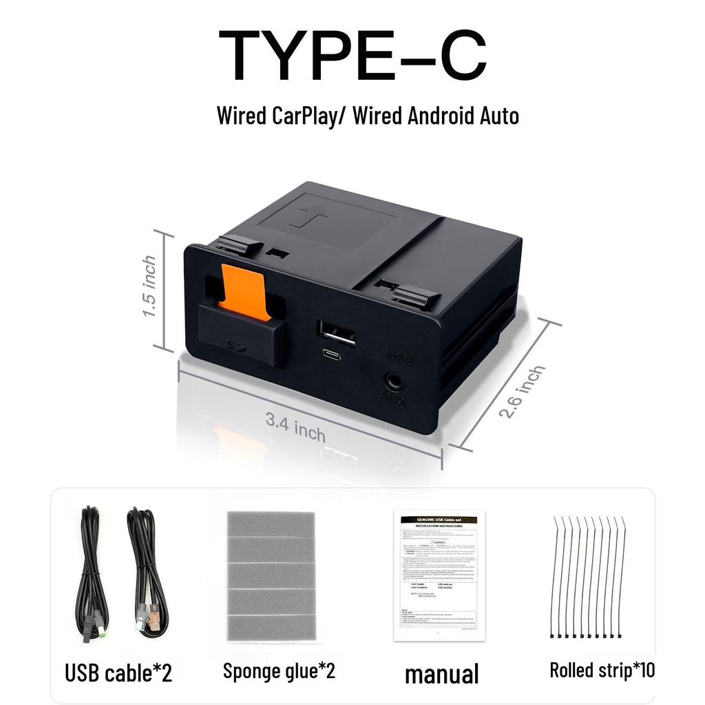 Mazda Type-C Wireless CarPlay & Android Auto USB Adapter